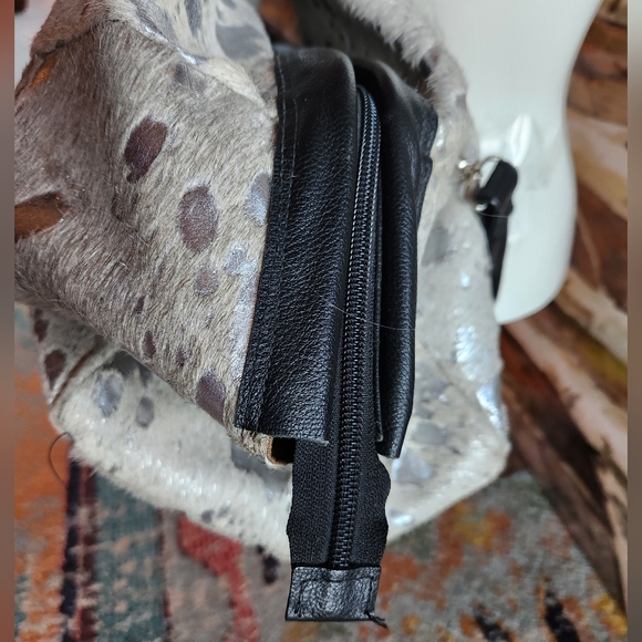 BS TRADING Western Silver Acid Washed Cowhide Custom Texas Weekender Satchel 24" - Picture 15 of 16